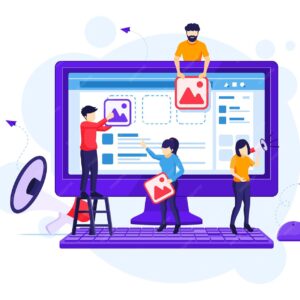 digital-marketing-concept-people-putting-content-images-promote-products-online-flat-vector-illustration_138260-650