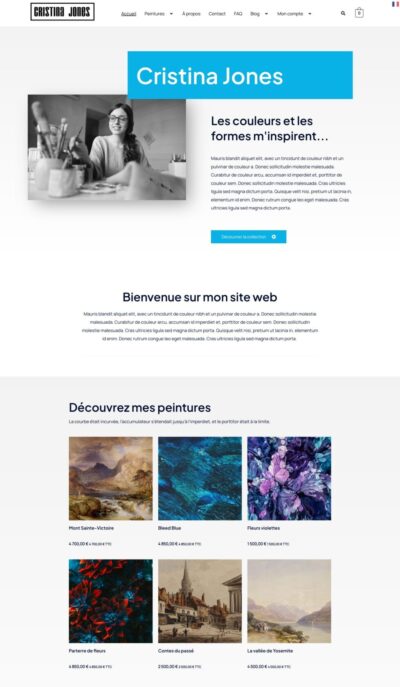 Modèle site professionnel Cristina — DigiKoder