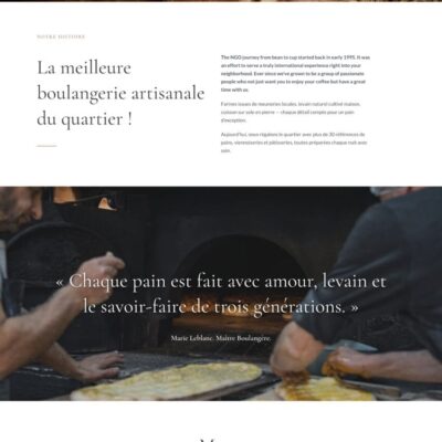 Modèle site boulangerie — DigiKoder