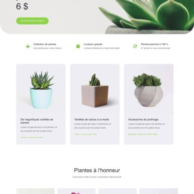 Modèle site boutique plantes — DigiKoder